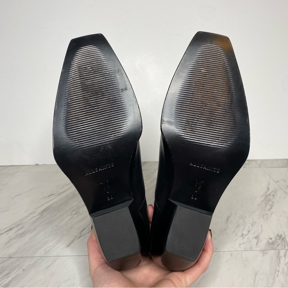 All Saints Lenora Black Leather Bootie 8 - Picture 13 of 14